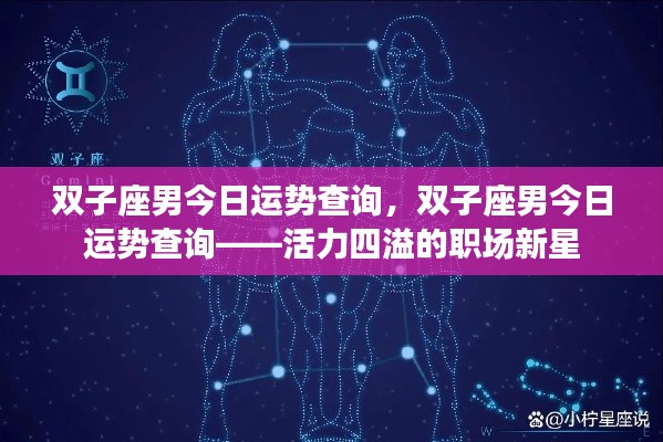 双子座男今日运势展望,职场新星,活力四溢