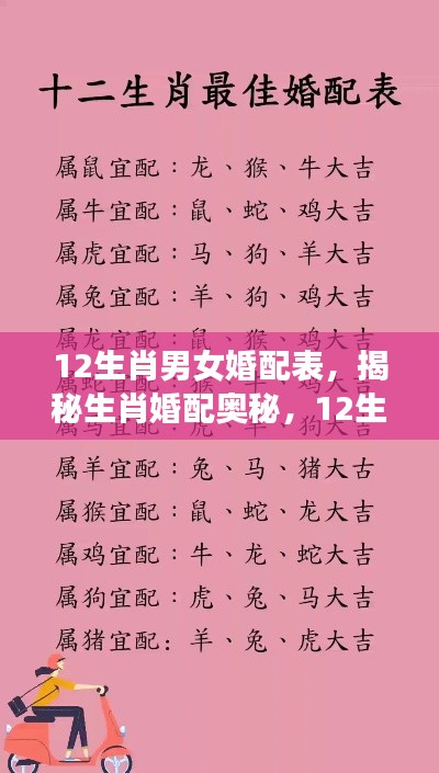 揭秘生肖婚配奥秘,男女最佳婚配表,生肖配对全解析