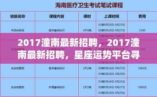 2017潼南最新招聘启事,星座运势平台寻找人才新星