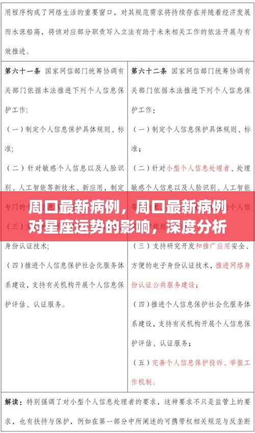 周口最新病例深度解读,星座运势影响与运势分析