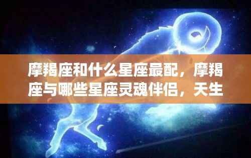 摩羯座的最佳灵魂伴侣星座,揭秘与其天生一对的星座配对!
