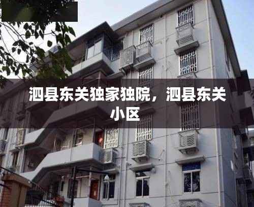 泗县东关独家独院,泗县东关小区