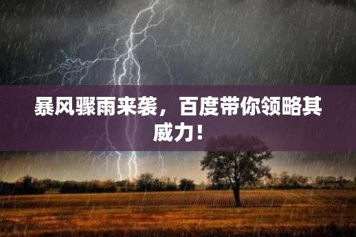 暴风骤雨来袭,百度带你领略其威力!