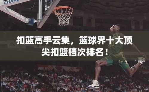 扣篮高手云集,篮球界十大顶尖扣篮档次排名!