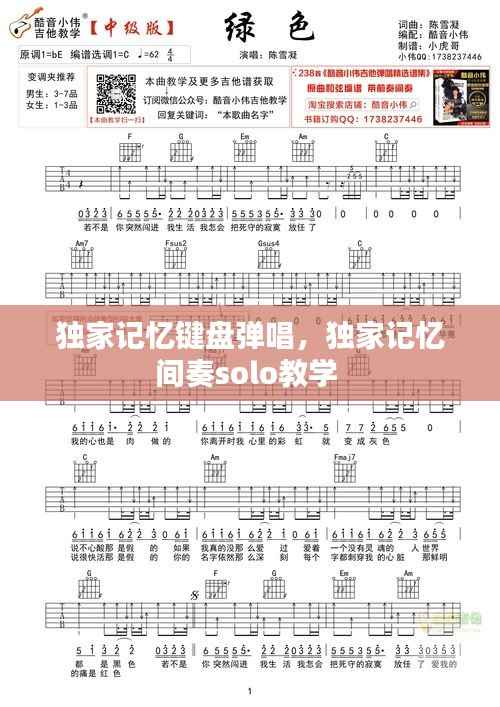 独家记忆键盘弹唱,独家记忆间奏solo教学